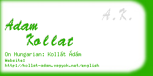 adam kollat business card